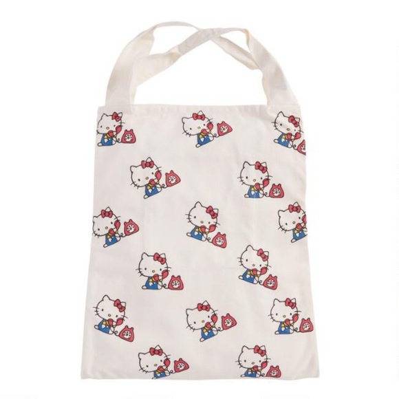 Handbags - Large Retro Hello Kitty Canvas Tote Bag